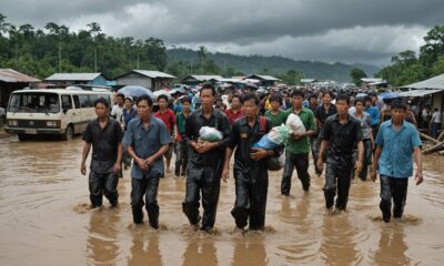 flood victims trapped border