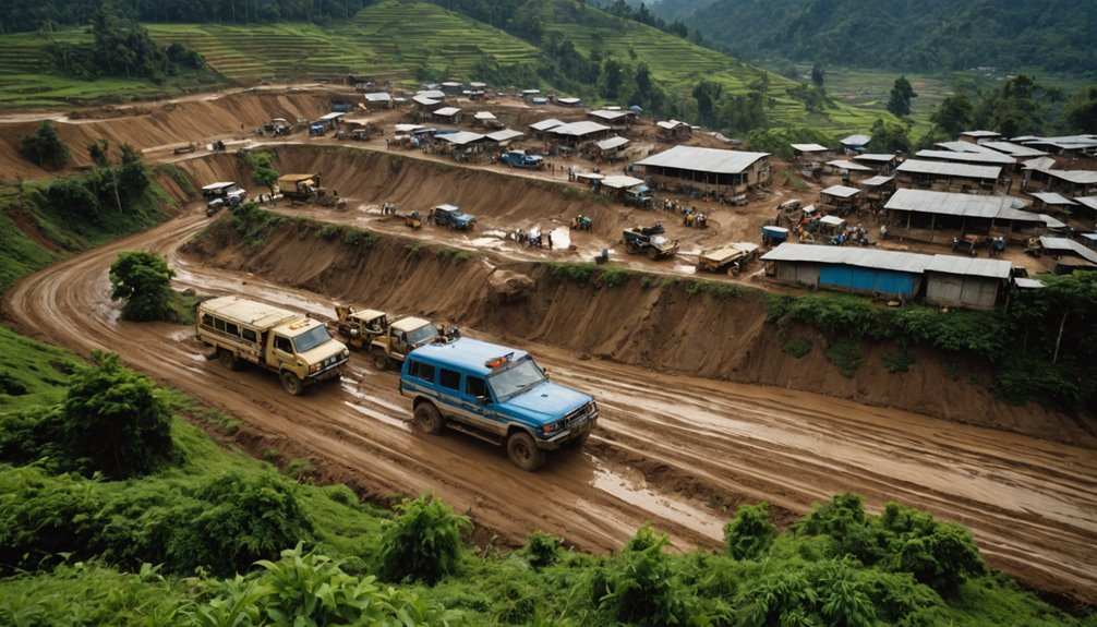 illegal gold mining operations