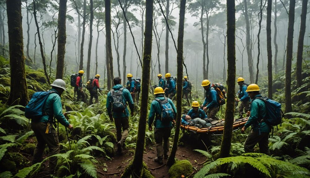 mountain climber rescue operation