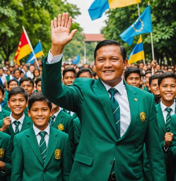 prabowo attends hardiknas celebration