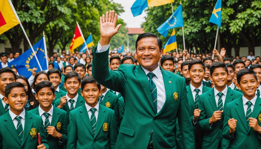 prabowo attends hardiknas celebration